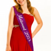 Purpurové taftové šerpy