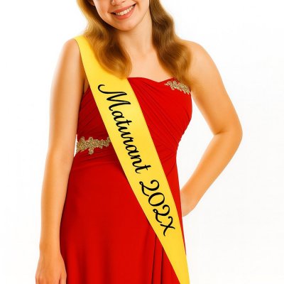 Žluté taftové šerpy