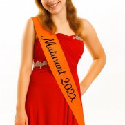 Oranžové taftové šerpy