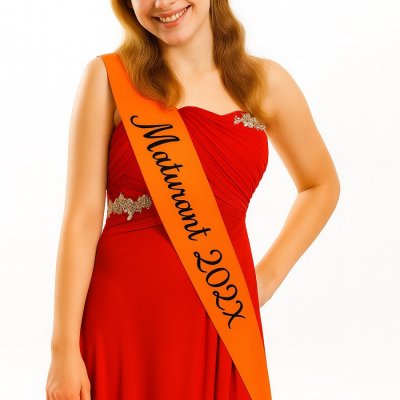 Oranžové taftové šerpy