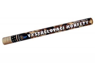 Vystřelovací konfety rose gold - 60 cm