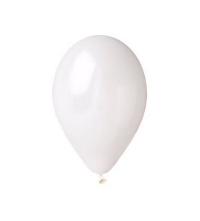 Bílé metalické balónky